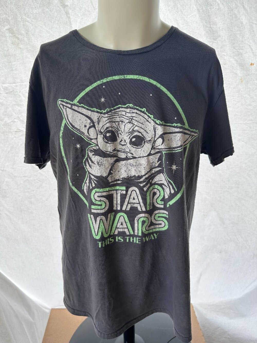 Star Wars Groku This is the Way Men's Gray T Shirt Large Mad Engine